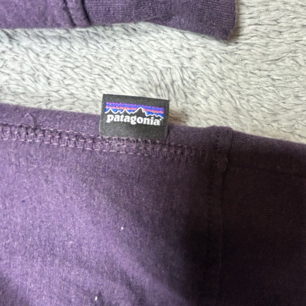 Patagonia Ahnya Sweatshirt Womens XL Plum Purple Organic Cotton Crewneck Outdoor - Picture 7 of 12